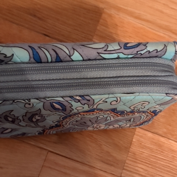 Vera Bradley Aqua and Orange Floral Wallet - Picture 6 of 8